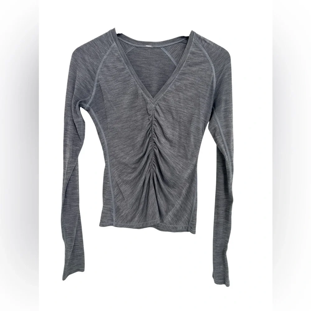 Lululemon Interval Long Sleeve Heathered Slate